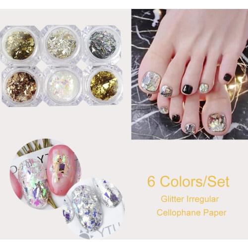 Supwee 6 Boxes/Set Nail Rhinestones Nail Art Decorations 3d Charms All for DIY Nails Accessories