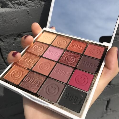 NUED 16-color Eyeshadow, Pearlescent Eyeshadow Palette, Glitter Eye Makeup Palette Beauty Eye Makeup Eyeshadow Kit