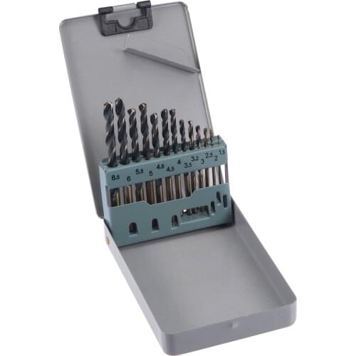 Uxcell HSS 6542 Cobalt Jobber Twist Drill Bit Set with Storage Case 1.5mm - 6.5mm 13pcs