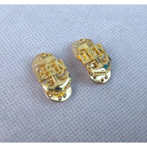 MILITARY PAIR OF US NAVY CHIEF PETTY OFFICERS COLLAR RANK BADGE USN LAPEL PINS INSIGNIA