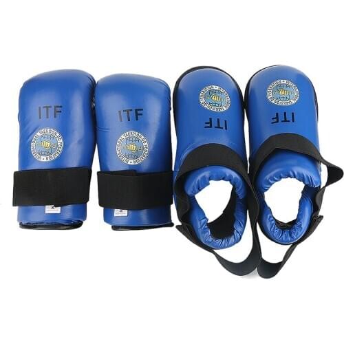 Adult child protect gloves Taekwondo Foot Protector Ankle Support fighting foot guard Kickboxing boot ITF approved Hand Gloves
