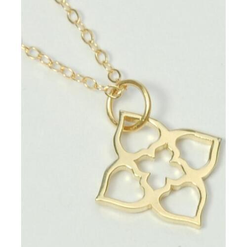 Geometric Flower Pendant for women chain choker necklace jewelry Gold and Silver and Rose Gold