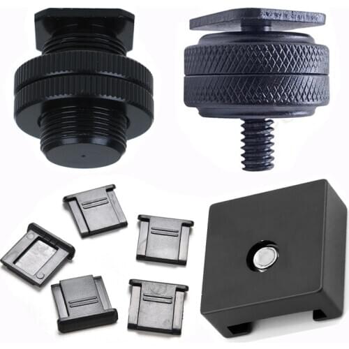 New arrival 1Pc Cold Shoe Mount Adapter Base with 1/4" Mounting Screw for Camera Cage Flash LED Light