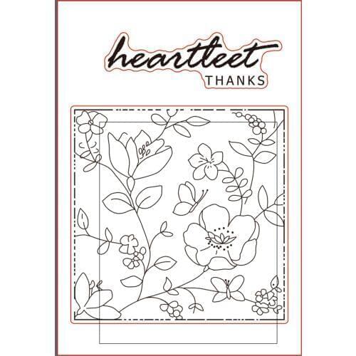 11x16 Red flower Transparent Clear Stamps Silicone Seals for DIY scrapbooking photo album Card Making