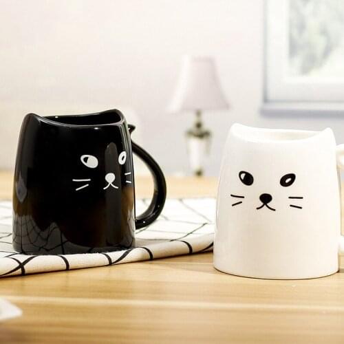 430ml Cute Cat Animal Coffee Mug Creative Ceramic Cups Porcelain Tea Milk Mugs Breakfast Drinkware Novelty Gifts For Friends