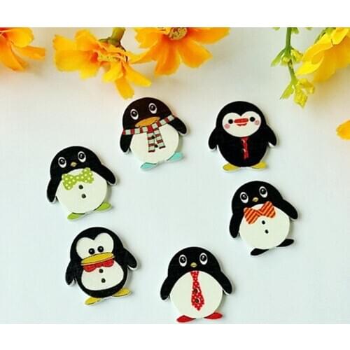 50pcs Printed Cute buttons Wooden Decorative Buttons for crafts Sewing Scrapbooking Supplies 24x25mm 2 Holes buttons