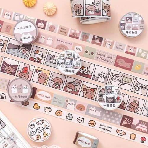 6PCS/LOT meow series sticker DIY decorative tape paper masking tape washi tape