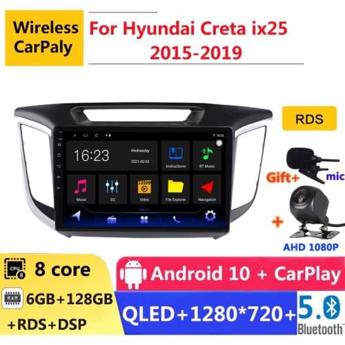 6G RAM 2 din android 10 car radio auto stereo for hyundai creta ix25 2015 2016 18 2019 navigation GPS DVD Multimedia Player