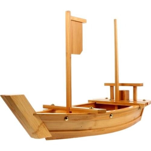 Bamboo Sushi Plate Boat Shaped Plate Practical Snack Tray Food Serving Dish