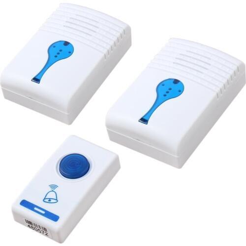 House Building Wireless Digital Flashing light LED Doorbell 38 Chimes Music Room Office Gate Door bell +2 Digital Receiver