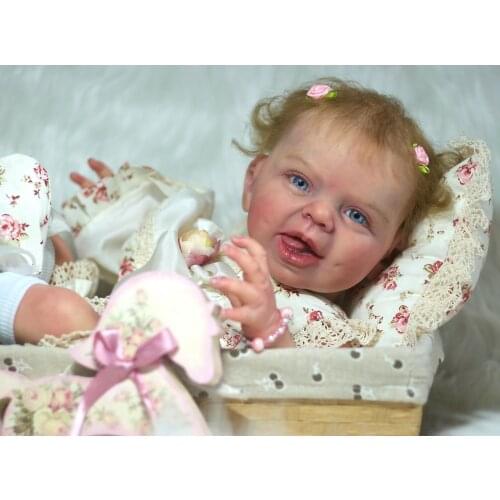 BZDOLL 20 Inch Silicone Reborn Accessories DIY Hani Blank Kit Fresh Color Soft Unpainted Unfinished Smiling Doll Babies Part