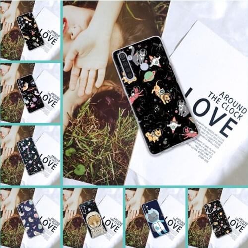 Phone Case For Realme C3 X3 Xt C11 6i X Silicone Cat Space Cute Dog Funny Star Fox Back Cover For Oppo Realme 5 6 X50 X2 Pro