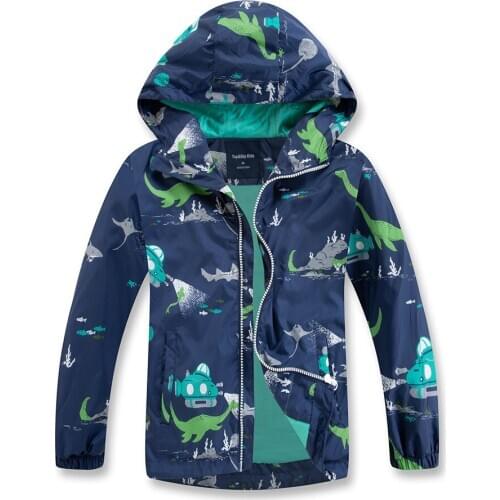 Children Boys Outwear New 2021 Spring Fashion Windproof Hooded Cotton Jackets For 3-12 yrs Boys Kids Fashion Clothes