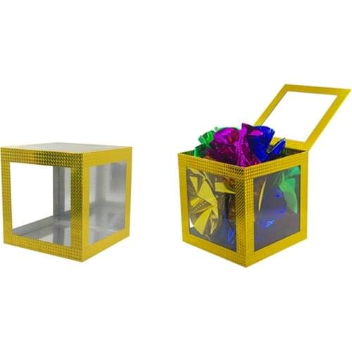 Large Size Production Box Flowers Magic Trick Fun Appearing From Transparent Box Instantly Fantastic Crystal Clear Cube