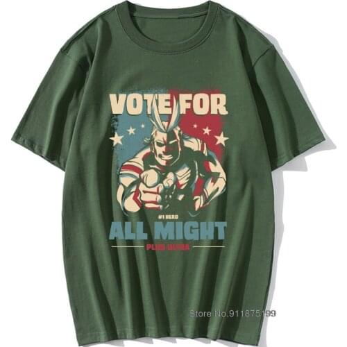 All Might President My Hero Academia T Shirt Trump Boku No Hero Academia Japanese Tshirt Boy Men Camiseta Harajuku Cotton