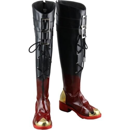 Hot Game Identity V Cosplay Shoes Tracy Reznik Little Red Riding Hood Costume Shoe Original Skin Women Halloween Knee High Boots