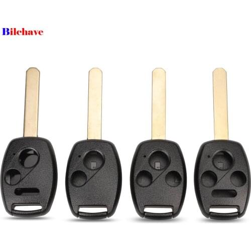 Bilchave 10pcs For Honda Cr-V Civic Insight Ridgeline 2003 2008 2009 Fob 2/3/4 Buttons Remote Car Key Shell Case