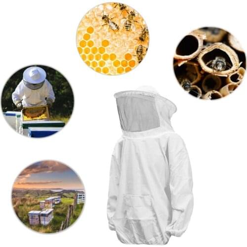 Beekeeping Suit Outfit Jacket with Fencing Veil Mesh Professional Bee Keeper Protection
