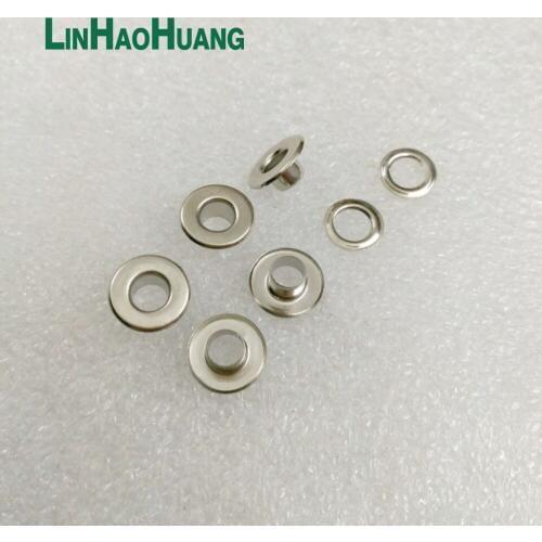 500sets/lot 4mm metal iron eyelets with washer round metal grommets silver nickle plating color free shipping EYE-2017122801