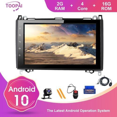 TOOPAI Android 10 For Mercedes Benz Sprinter Viano Vito B200 W169 A150 W245 B160 Multimedia Player Auto Radio GPS Navigation