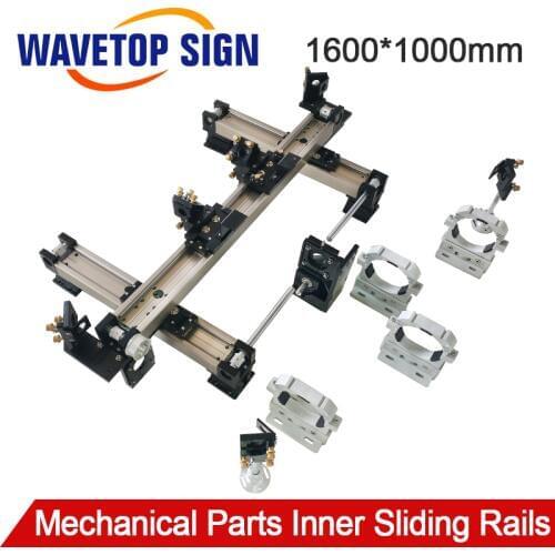 WaveTopSign Mechanical Part Set 1600*1000mm Inner Sliding Rails Kits Spare Part for DIY 1610 CO2 Laser Engraving Cutting Machine