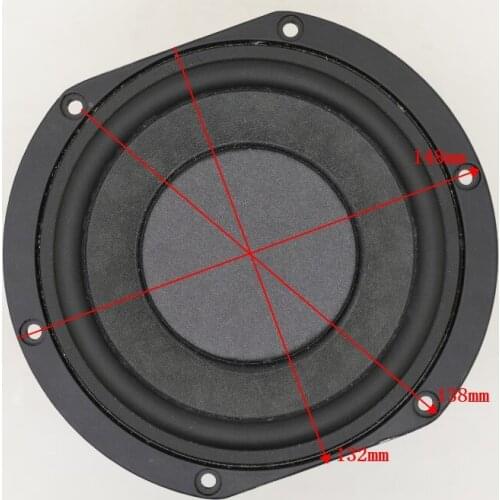 1pcs 5.5"inch Woofer 4ohm 50~120W Bass speaker Loudspeaker Home Audio parts