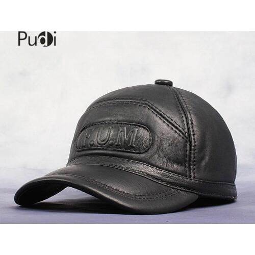 HL062 New Mens 100% Genuine Leather Baseball Cap /Newsboy /Beret /Cabbie Hat HatS/brand Hat Caps With Fur Inside
