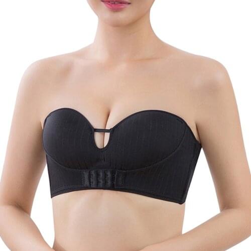New Summer Ladies Strap-free Inflatable Wireless Bras Underwear Ropa Mujer Women Front Buckle Bra Strapless Bras 2020