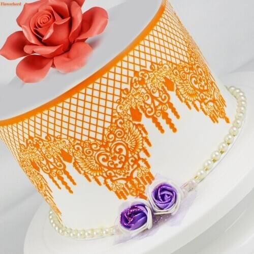 New Lace Mat Fondant Cake Silicone Mold Cake Decorating Tools Birthday Wedding Decoration DIY Chocolate Biscuit Baking Tools