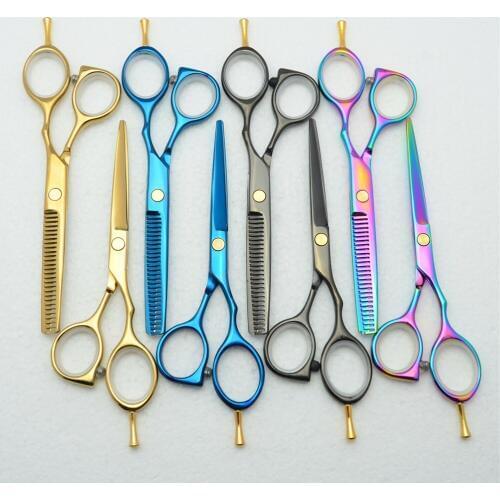 1014C 5.5'' 16cm Customized Logo Best Hairdressing Scissors JP 440C 62HRC Barbers Cutting Scissors Thinning Shears Hair Scissors