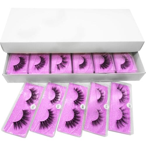 Wholesale Lashes Bulk 4/10/100pcs Eyelash Extension Vendors Eyelashes Set Fluffy Eyelash Boxes Wholesale Lashes Pack Make Up