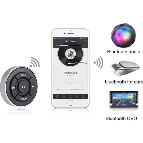 Wireless Car Steering Wheel Control Bluetooth Remote Control for Android IOS Smart Phone Steering Wheel Bluetooth Remote Control