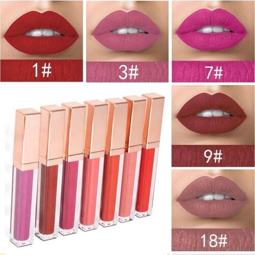 Luxury Pigmented Matte Nude Liquid Lipstick Non-stick Long Lasting Waterproof Makeup Matte Lipgloss Custom Private Label logo
