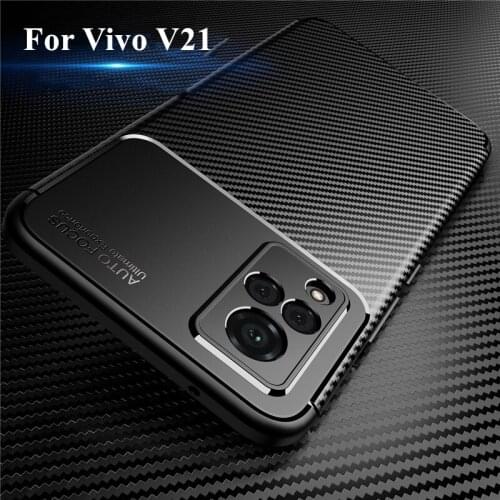 Luxury Business Case For Vivo V21 Case For Vivo V21 Cover Silicone Shockproof Protective Back Bumper For Vivo V21