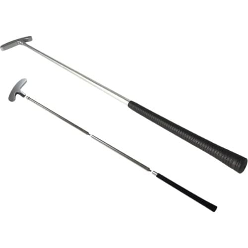 Collapsible 3-Section Connected Golf Putter, Nonskid Rubber Grip Portable Left and Right Hand Golf Putter Practice Tool