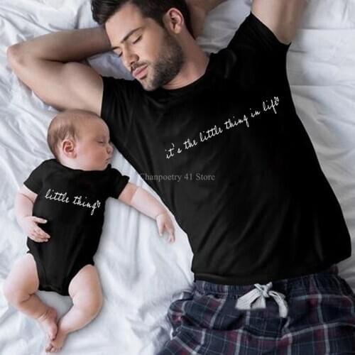 Funny Its The Little Things Dad and Son Tshirts Mommy and Me Family Look Matching Mother Father Kid Matching T-Shirts