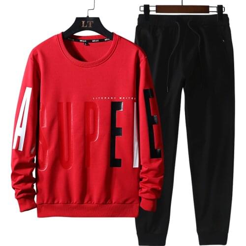 Spring Men Tracksuits Oversize Pullovers Sweatshirt Pant Sports Sets Mens Running Chinese Streetwear 2 Piece Sets Plus Size 8XL