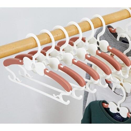 10Pcs/Set Clothes Hanger Telescopic Eco-friendly Long Service Life PP Baby Clothing Coat Rack for Home Household Wholesale
