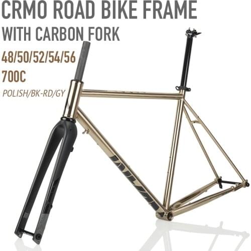 GX5300 Gravel Off-road Road Bike CX Touring Bikepacking Travel Bicycle CrMo Steel Frame 700C 48/50/52/54/56 with Carbon Fork