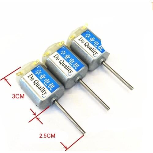 2pcs 0V-6V 130 High speed carbon brush dc motor shaft length 25mm DIY toys USB fan 3V 25000rpm