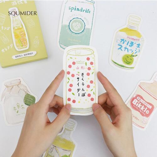 SQUMIDER 30 Pieces/Lot Creative Fresh Card Christmas and New Year Wish Postcard Bookmark Letter Paper Greeting Card