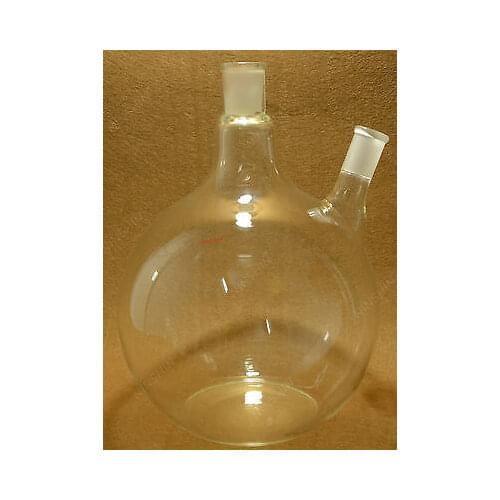 3000ml,24/40,2-Neck,Plat Bottom Glass Flask,3L,Twins Necks,Lab Chemical Vessel