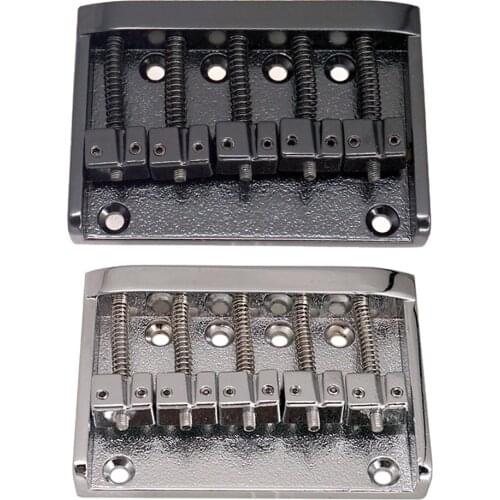 5 String Electric Bass Bridge 83mm w/ 6 Screws & 1 Wrench Bass Replacement Accessory