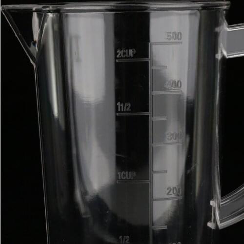 500ml Acrylic Clear Graduated Measuring Cup Jug Milk Picther with Handle