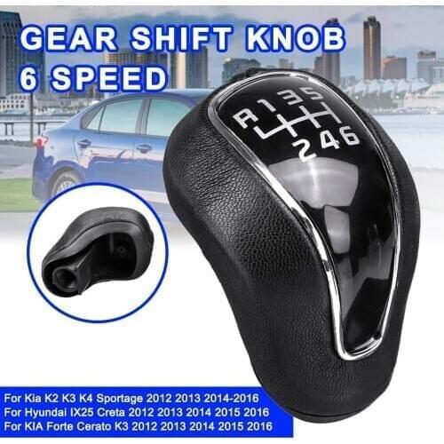 Car 6 Speed MT Gear Shift Knob Lever Stick Shifter Knob For Kia K2 K3 K4 Sportage 2012-2016 for Hyundai IX25 Creta 2012-2016