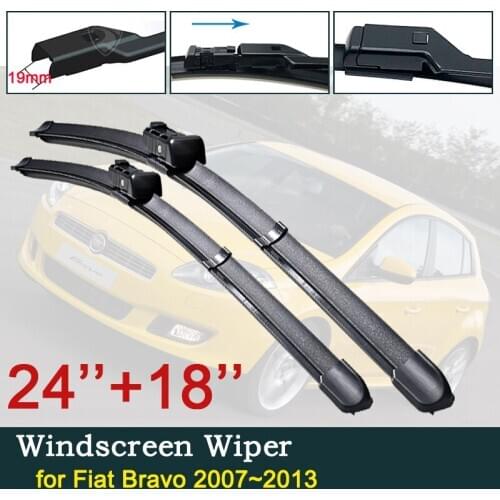 Car Wiper Blades for Fiat Bravo 2007~2013 Front Window Windshield Windscreen Car Accessories 2008 2009 2010 2011 2012