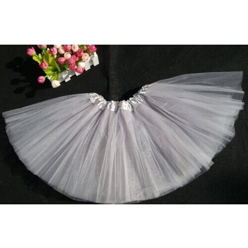 Free shipping by EMS wholesale cheap silver grey tutu skirts for girls