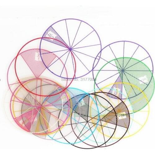 DHL 500set 12pcs/set Plastic Numbered Fractions Circles Math Chips Mathematics Number Toy Math Toys