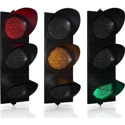 Diameter 300mm Round 3 Units RYG LED Traffic Warning Light For Vehicle