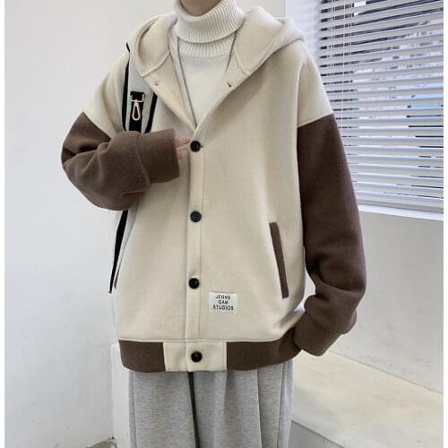 Men Full Sleeve Hooded Jacker Spring And Autumn Outwear And Causal Style Overcoats